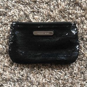 MK Small Black sequin card case